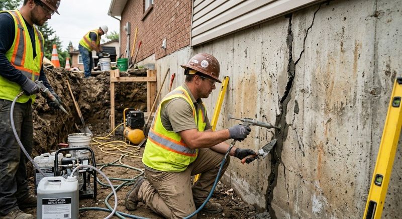 Cracked Foundation Repair in Hartwell, GA