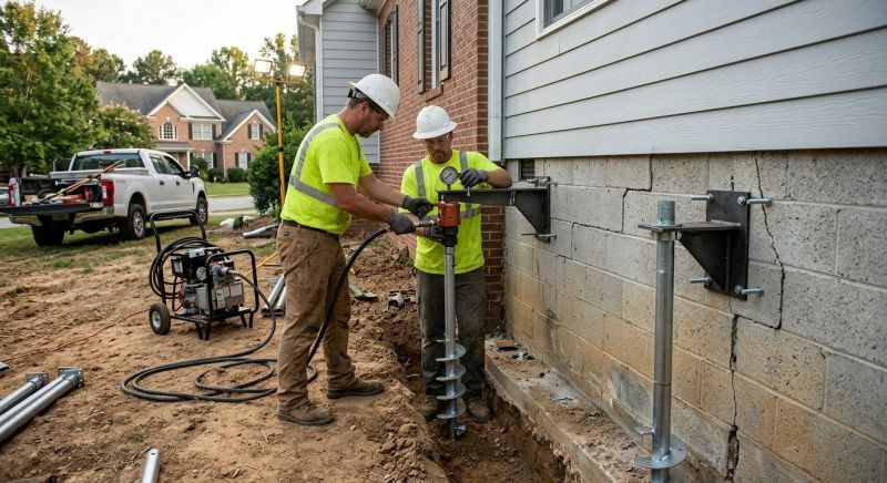Helical Piers Installation in Anderson, SC