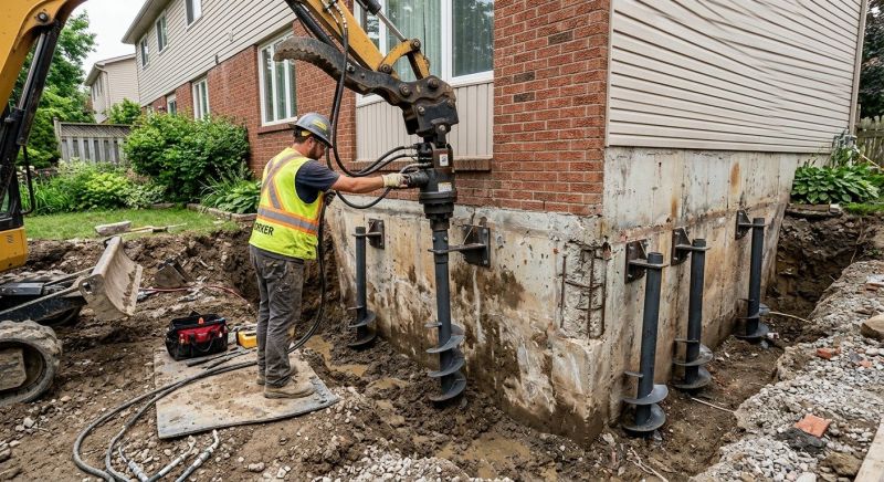 Helical Piers Installation in Anderson, SC
