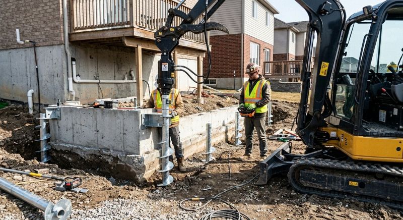 Helical Pile Installation in Anderson, SC